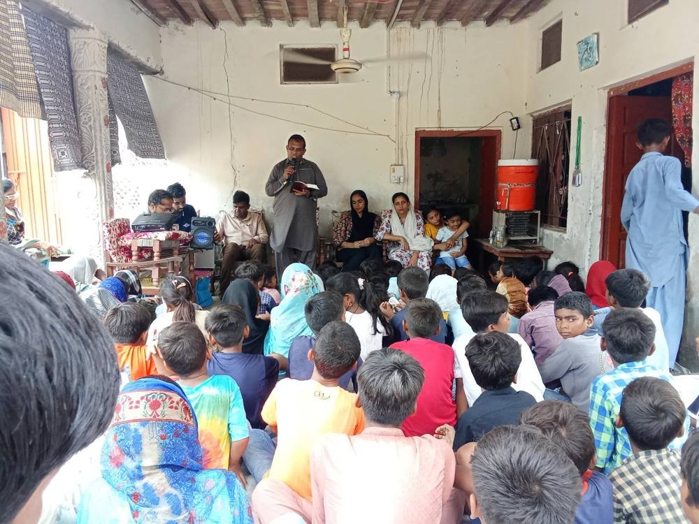 Church and community gathering with CLF