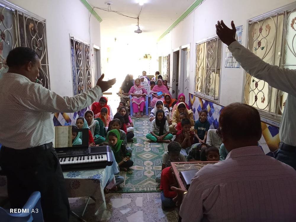 Church and community gathering with CLF