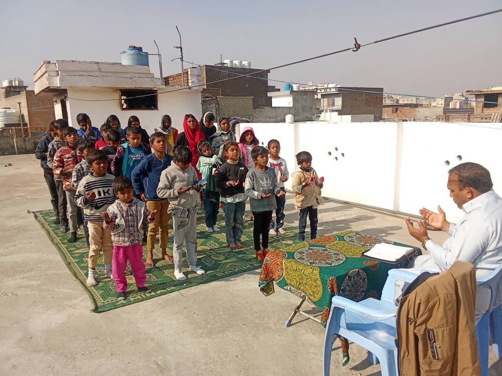 Church and community gathering with CLF